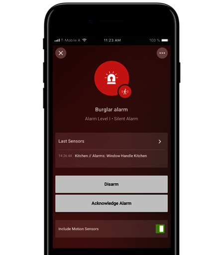 Smart Home Nord Loxone App Stiller Alarm 